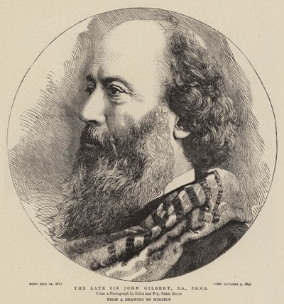 Merhum Sir John Gilbert, RA, PRWS by English School